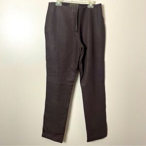 Brandon Thomas Vintage Brown Leather Pants | Size 6